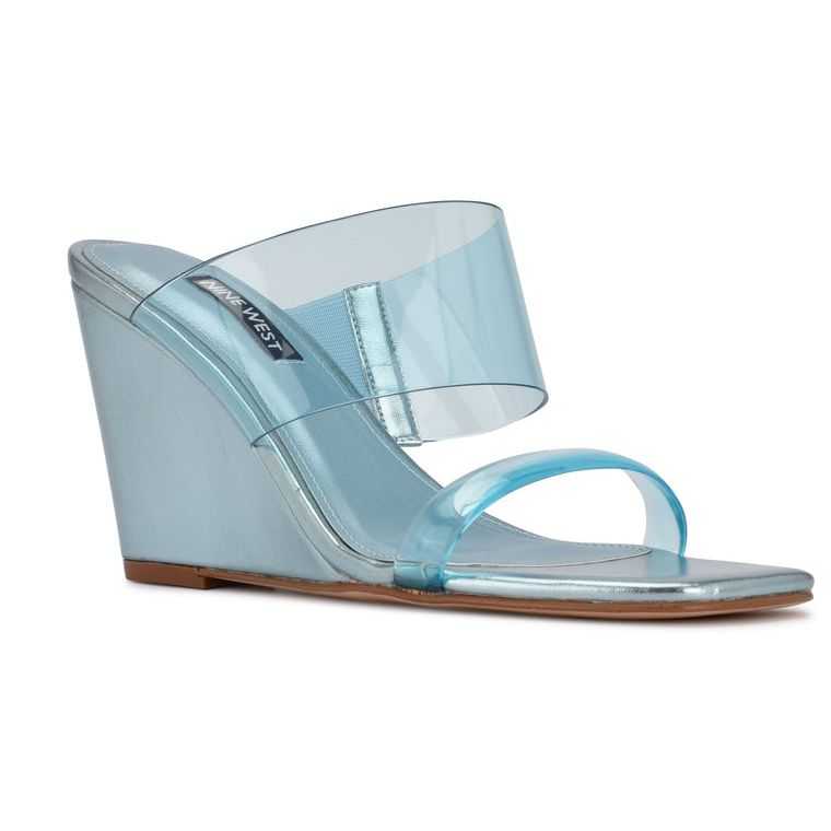 Nine West Nats Wedge Azules | 3085-VDJUC