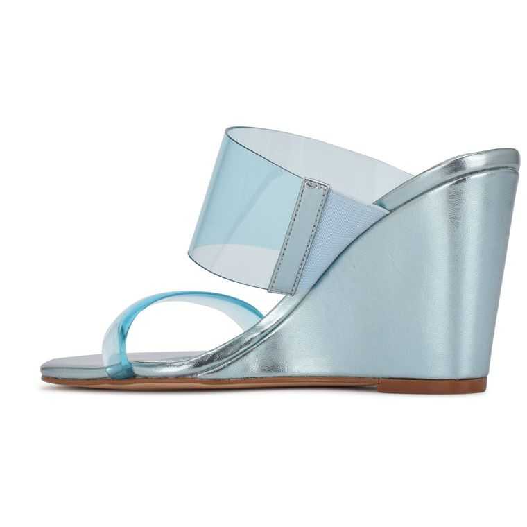 Nine West Nats Wedge Azules | 3085-VDJUC