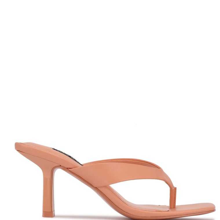 Nine West Nest Tacón Tanga Sandals | 4628-DUSMF