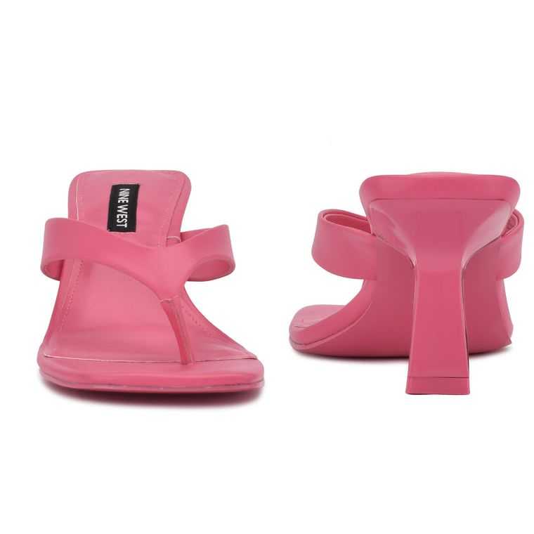 Nine West Nest Tacón Tanga Sandals Rosas | 3470-QUTLB