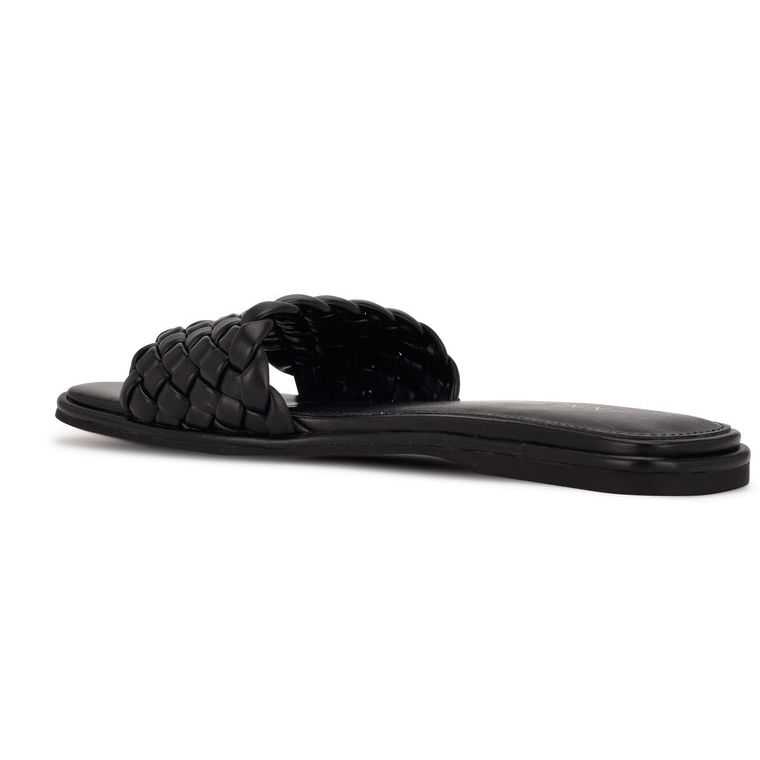 Nine West Ohhi Planos Chanclas Sandals Negras | 7025-DICYB