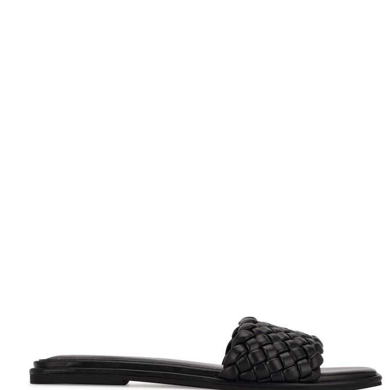 Nine West Ohhi Planos Chanclas Sandals Negras | 7025-DICYB