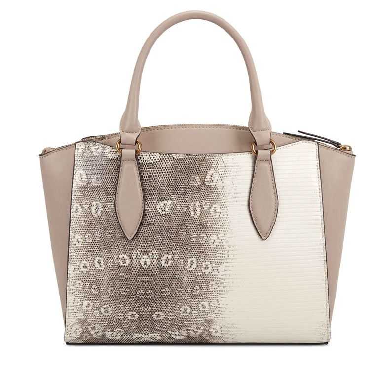 Nine West Paisley Jet Set Satchel Beige Multicolor | 6102-HNTPY