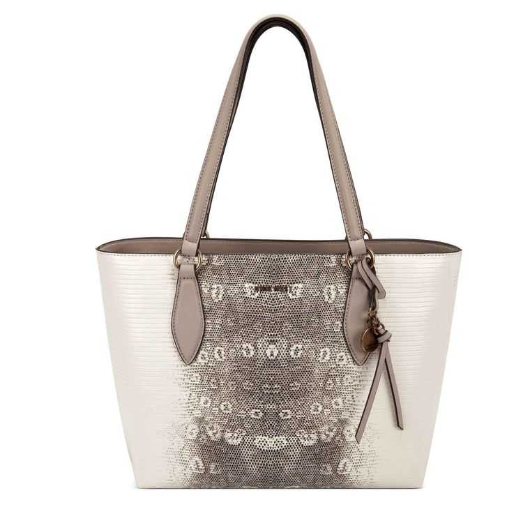 Nine West Paisley Small Tote Beige Multicolor | 0421-FMKLJ