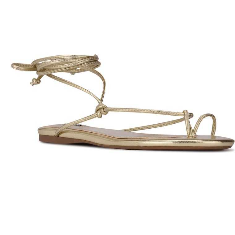 Nine West Pansie Ankle Wrap Sandals | 1768-RZTKG