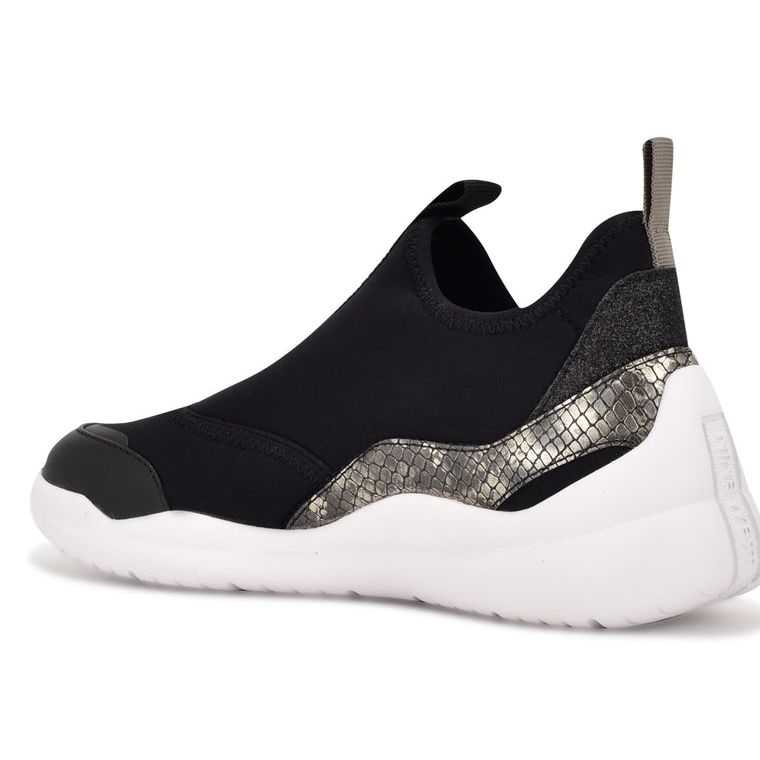 Nine West Parlay Slip On Sneakers Negras | 6107-TXOIZ