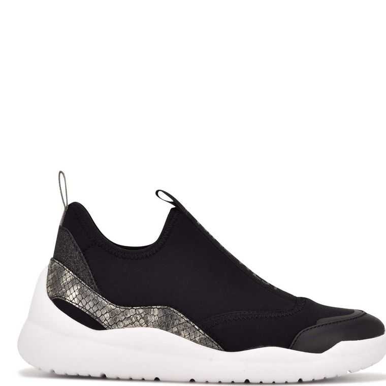 Nine West Parlay Slip On Sneakers Negras | 6107-TXOIZ