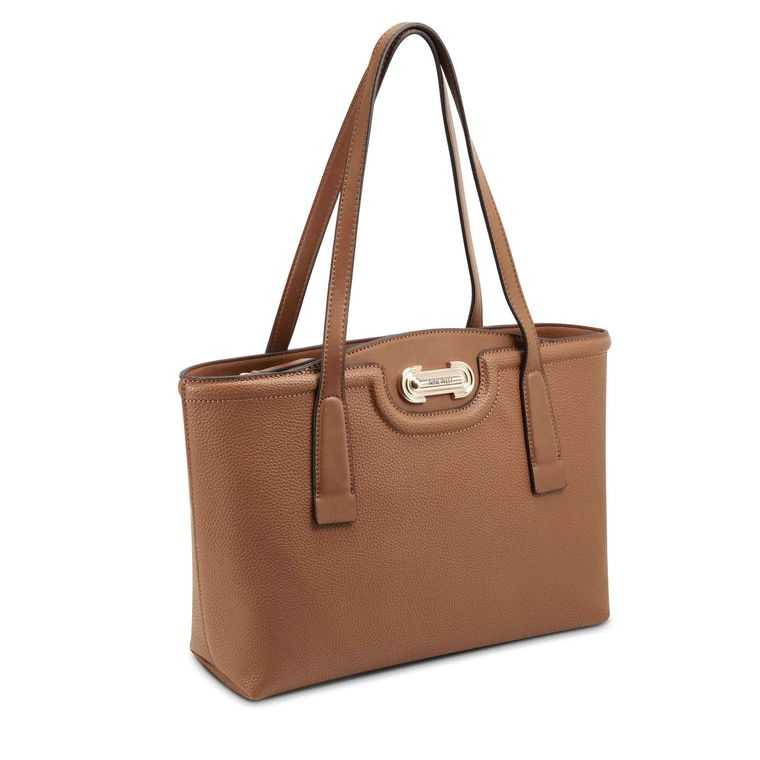 Nine West Pella Small Elite Tote Marrones | 1825-SKNPG