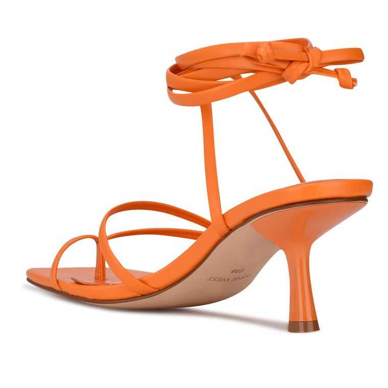 Nine West Pina Ankle Wrap Sandals Naranjas | 5690-IZHNQ