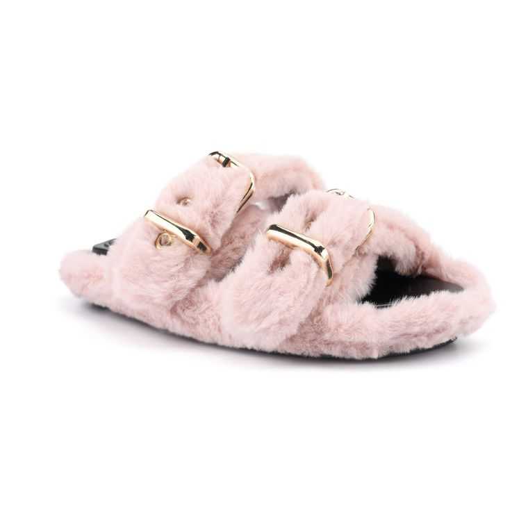 Nine West Plush Cozy Chanclas Sandals Rosas | 0214-PYOLM