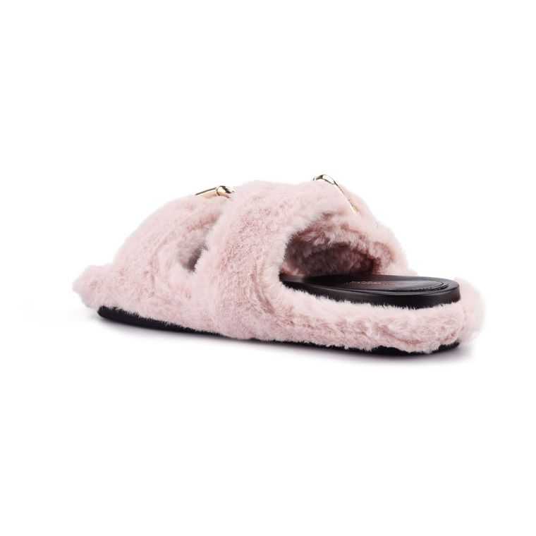 Nine West Plush Cozy Chanclas Sandals Rosas | 0214-PYOLM