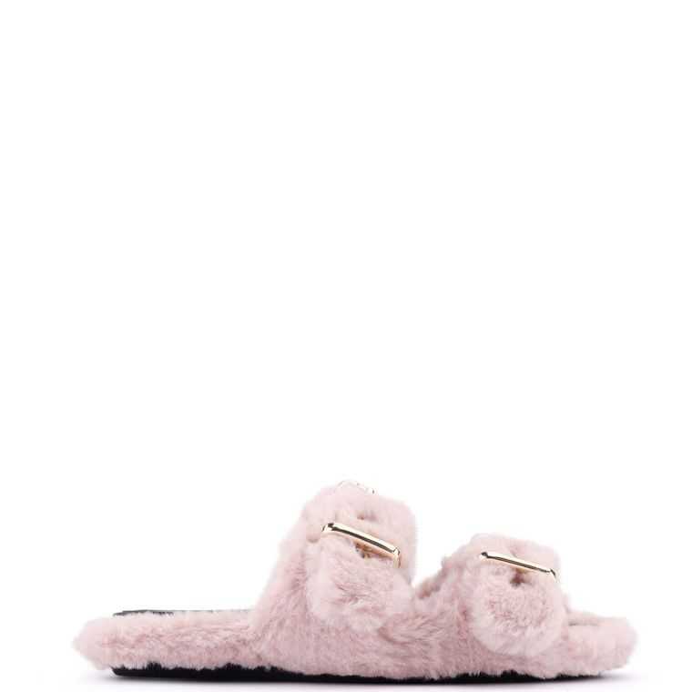 Nine West Plush Cozy Chanclas Sandals Rosas | 0214-PYOLM