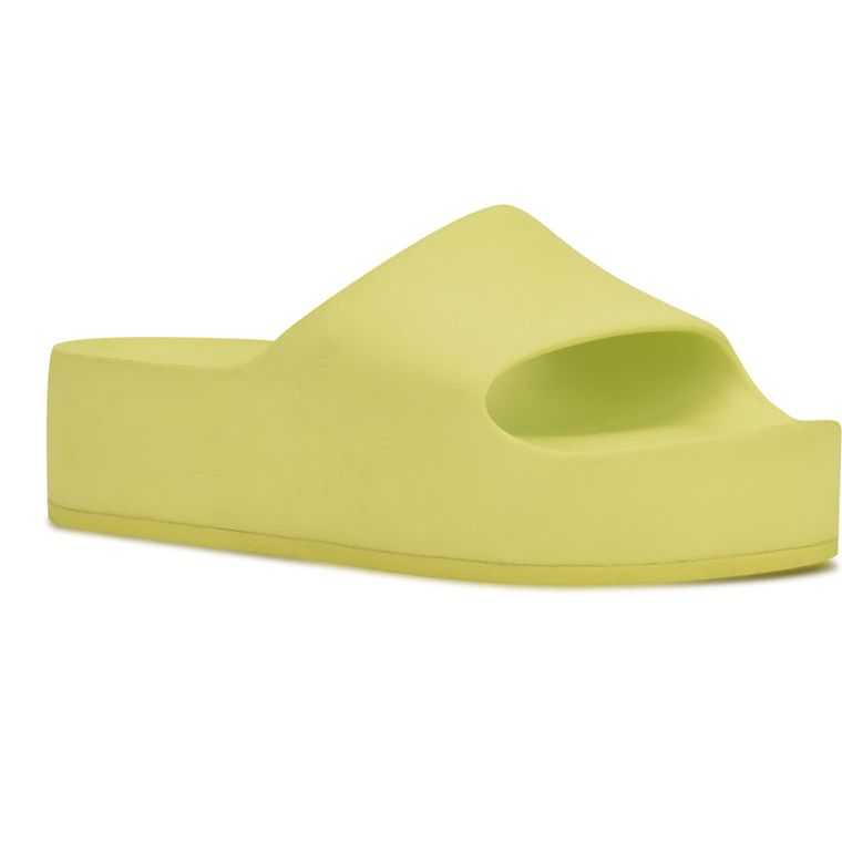 Nine West Pool Plataforma Chanclas Sandals Verde Claro | 4109-IWXKA