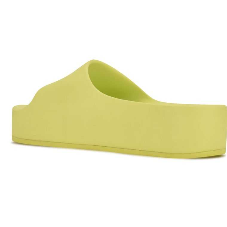 Nine West Pool Plataforma Chanclas Sandals Verde Claro | 4109-IWXKA