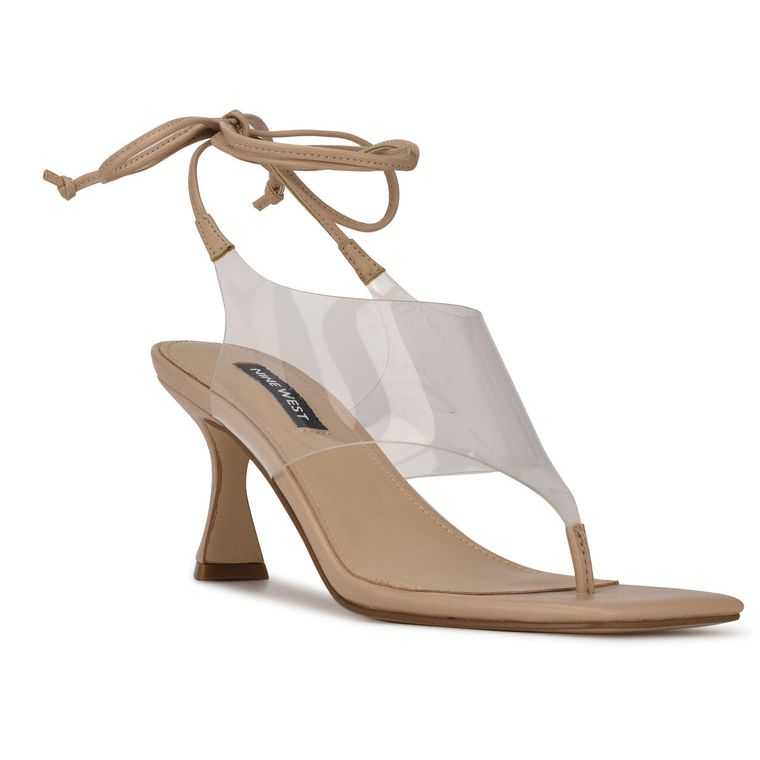 Nine West Popi Ankle Wrap Sandals Rosas | 6819-POURI