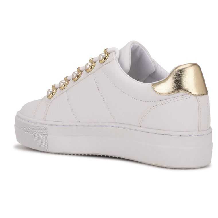 Nine West Prance Sneakers Blancas | 2438-AXJQW