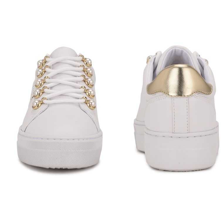 Nine West Prance Sneakers Blancas | 2438-AXJQW