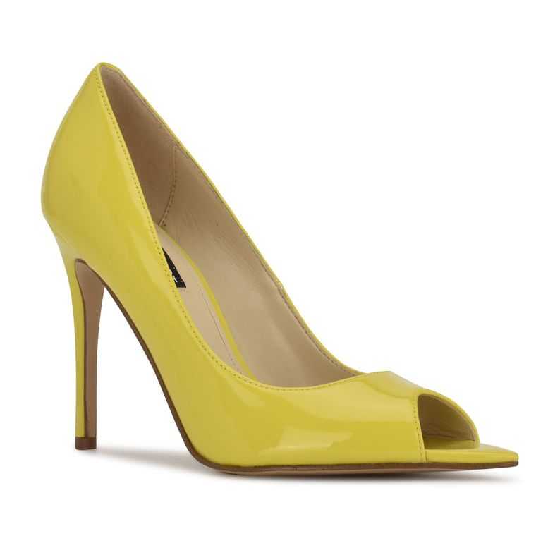 Nine West Prizz Open Puntera Pumps Amarillo | 2031-AVUTI