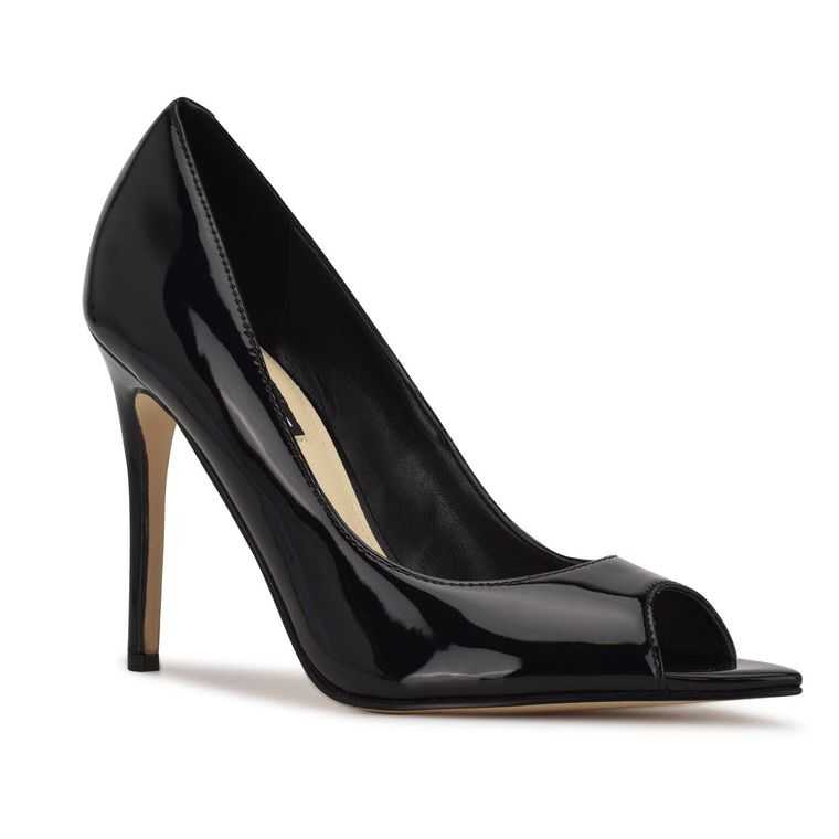 Nine West Prizz Open Puntera Pumps Negras | 0653-WLUGE