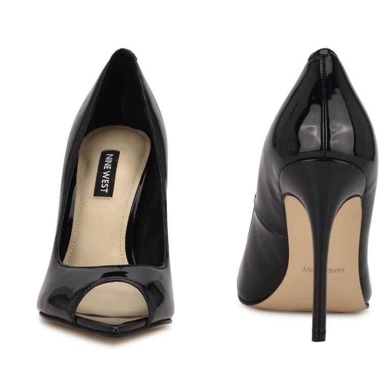 Nine West Prizz Open Puntera Pumps Negras | 0653-WLUGE