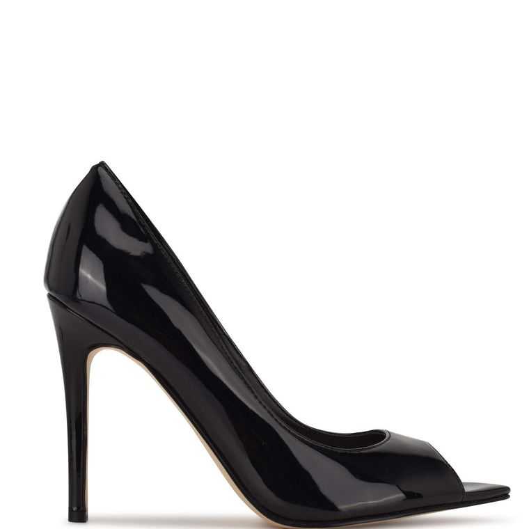 Nine West Prizz Open Puntera Pumps Negras | 0653-WLUGE