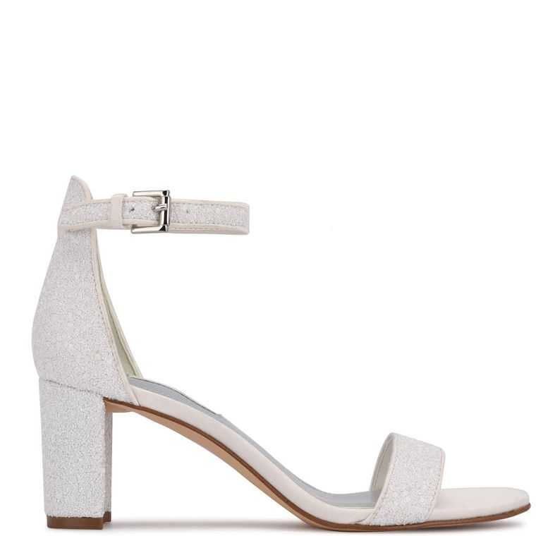 Nine West Pruce Ankle Correa Block Sandals | 7125-BPAOQ