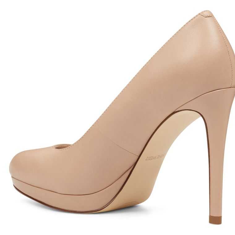 Nine West Quabree Plataforma Pumps Beige | 0754-LXCYT