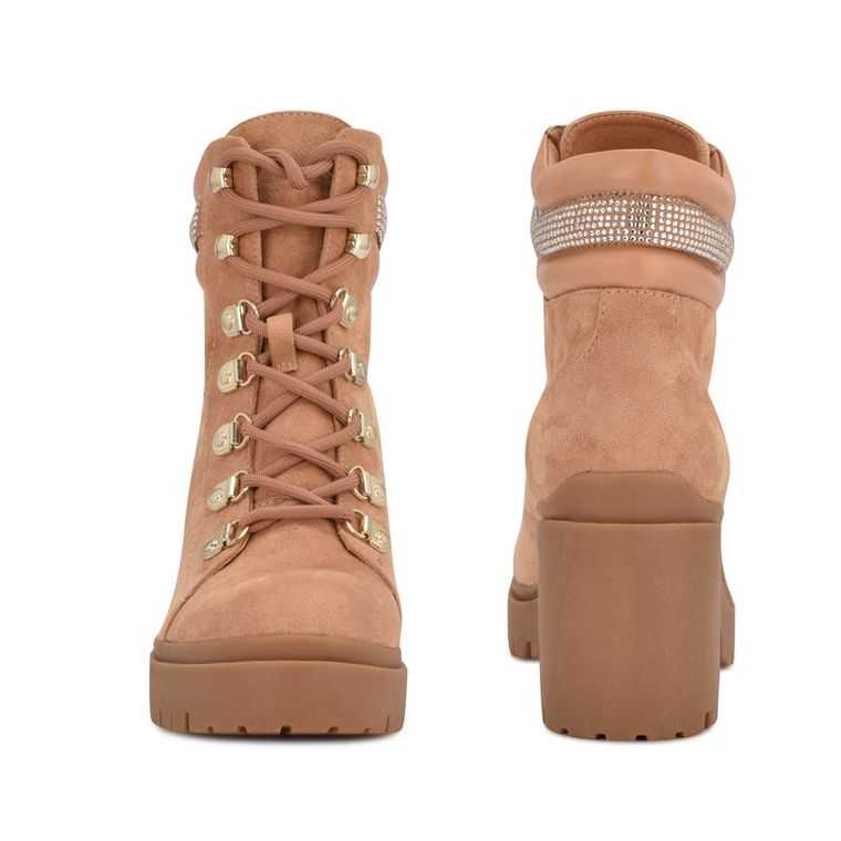 Nine West Qwork Lug Sole Marrones | 6145-UPFCL