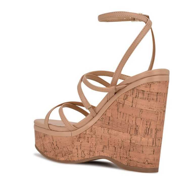 Nine West Rachal Wedge Rosas | 4320-WFJXY