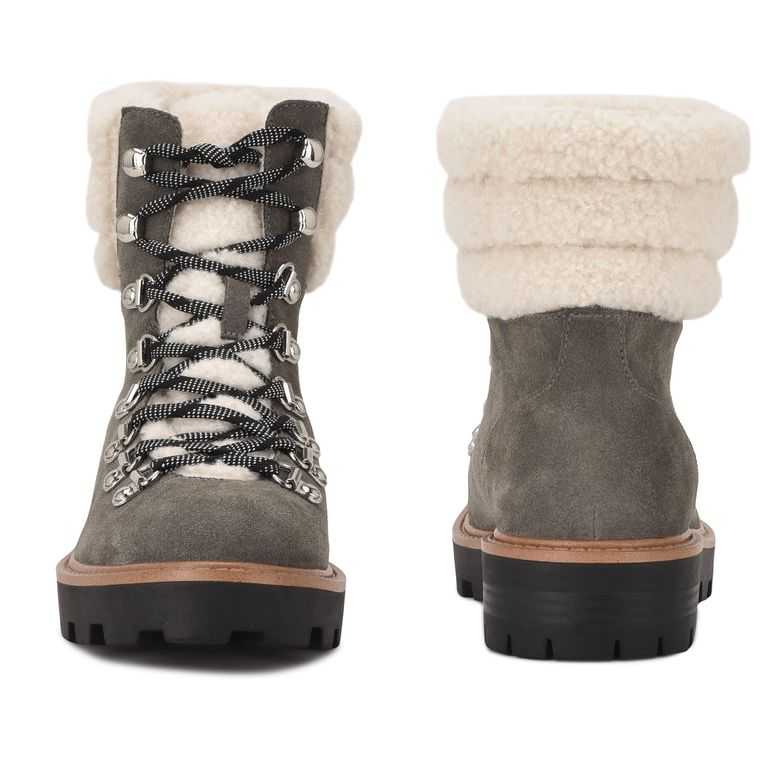 Nine West Rima Combat Lug Sole Gris | 0375-WMTAC