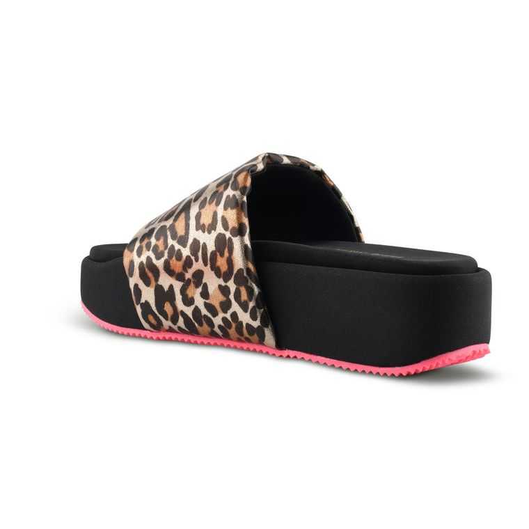 Nine West Rize Plataforma Chanclas Sandals Leopardo | 2780-DFSZC