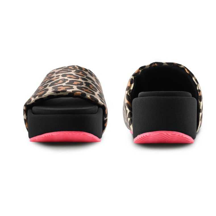 Nine West Rize Plataforma Chanclas Sandals Leopardo | 2780-DFSZC