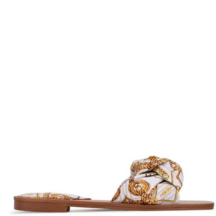 Nine West Rosey Chanclas Sandals Blancas Multicolor | 7085-DGVCQ