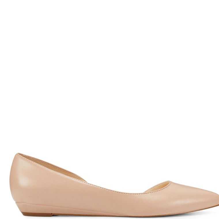 Zapatos Planos Nine West Outlet Saige d Orsay Mujer Beige