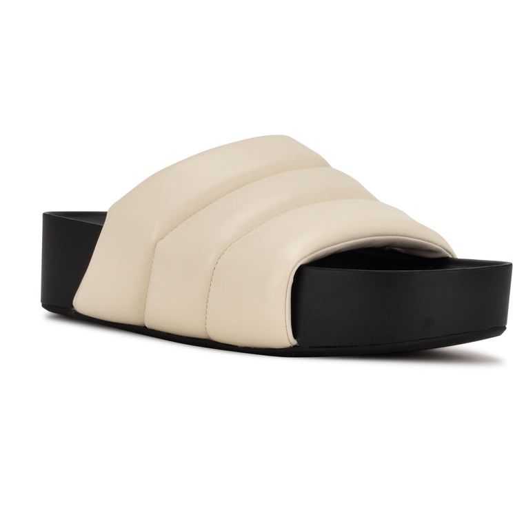 Nine West Sants Plataforma Chanclas Sandals Creme | 6924-DKOLP