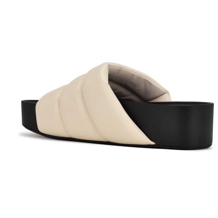 Nine West Sants Plataforma Chanclas Sandals Creme | 6924-DKOLP