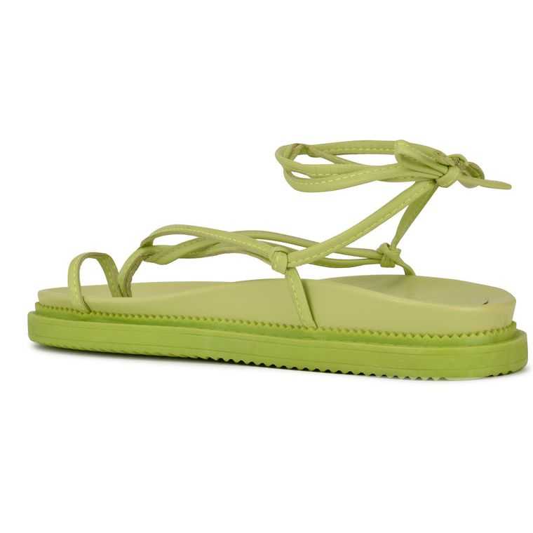 Nine West Sarest Ankle Wrap Planos Verde Claro | 6027-WYUCK