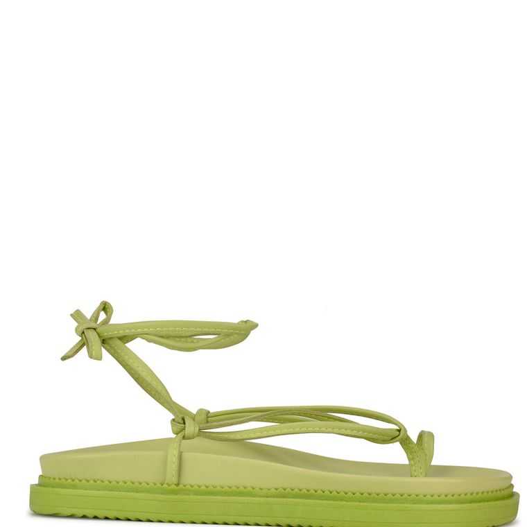 Nine West Sarest Ankle Wrap Planos Verde Claro | 6027-WYUCK