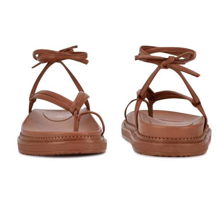 Nine West Sarest Ankle Wrap Sandals | 6219-MFUYA