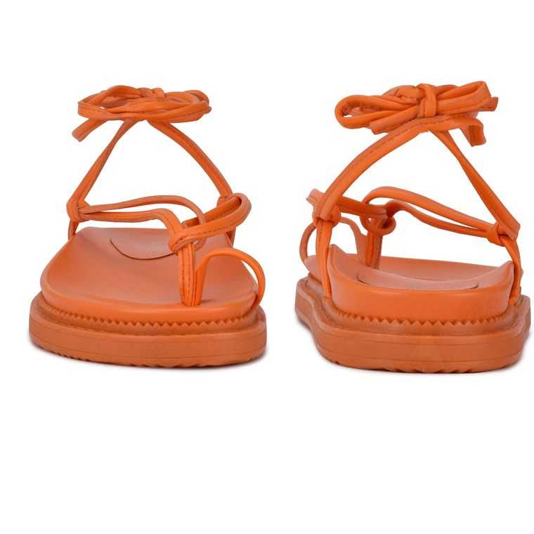 Nine West Sarest Ankle Wrap Sandals Naranjas | 6392-KCJMR