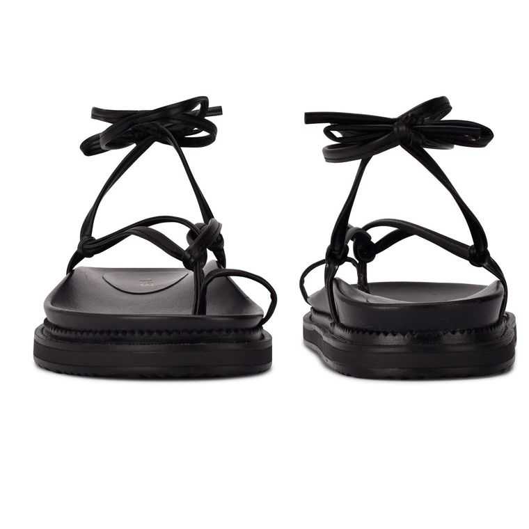 Nine West Sarest Ankle Wrap Sandals Negras | 3785-SDVNI