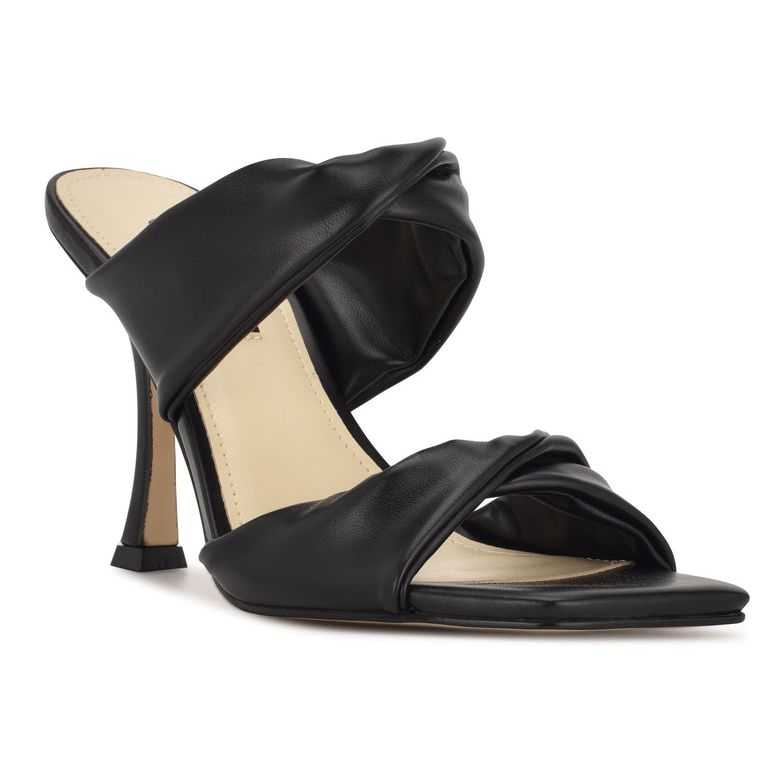 Nine West Seeya Chanclas Sandals Negras | 2317-BWPCL