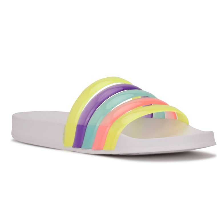 Nine West Serenity Chanclas Sandals Amarillo Multicolor | 2576-WMNCH