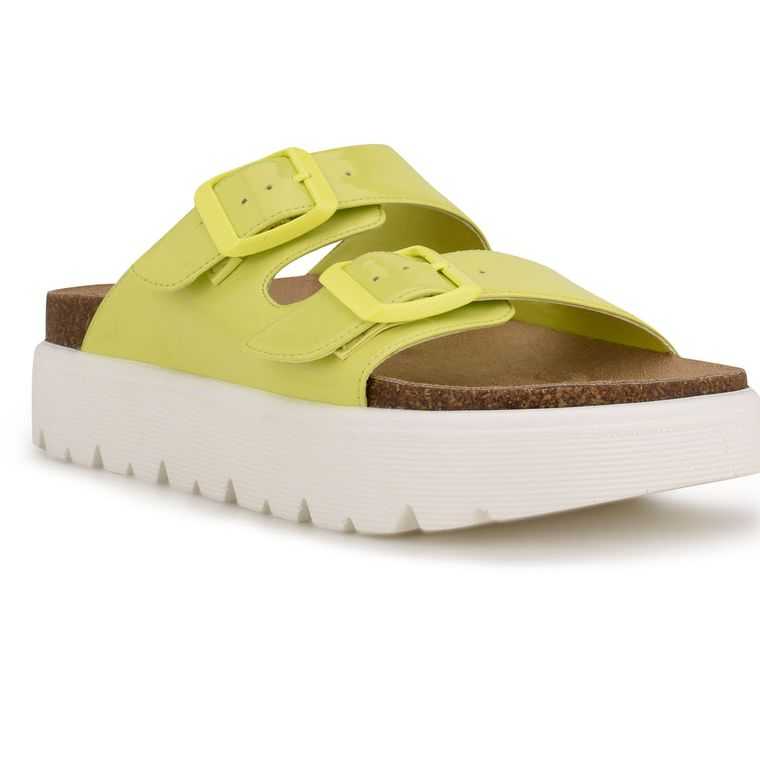 Nine West Simplee Plataforma Chanclas Sandals Amarillo | 0856-WHSGM