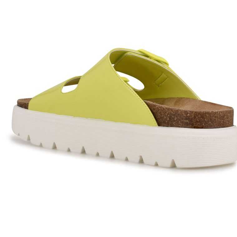 Nine West Simplee Plataforma Chanclas Sandals Amarillo | 0856-WHSGM