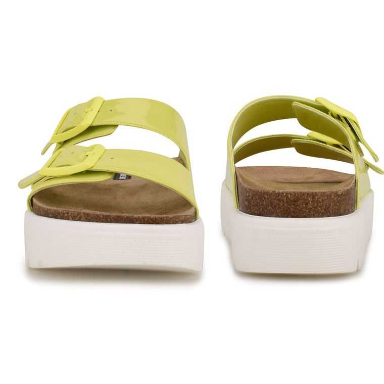 Nine West Simplee Plataforma Chanclas Sandals Amarillo | 0856-WHSGM