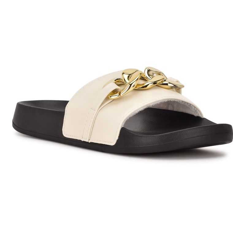 Nine West Slinks Chanclas Sandals Creme | 3670-CIREV