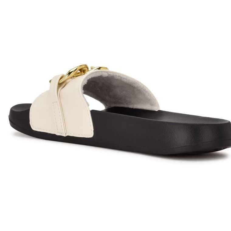 Nine West Slinks Chanclas Sandals Creme | 3670-CIREV