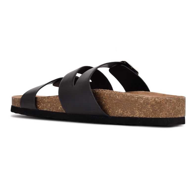 Nine West Sommie Chanclas Sandals Negras | 5138-HLUOK