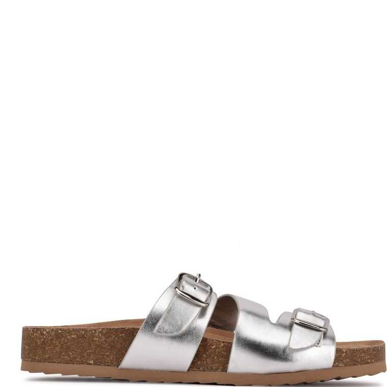 Nine West Sommie Chanclas Sandals Plateadas | 3792-DZBWV